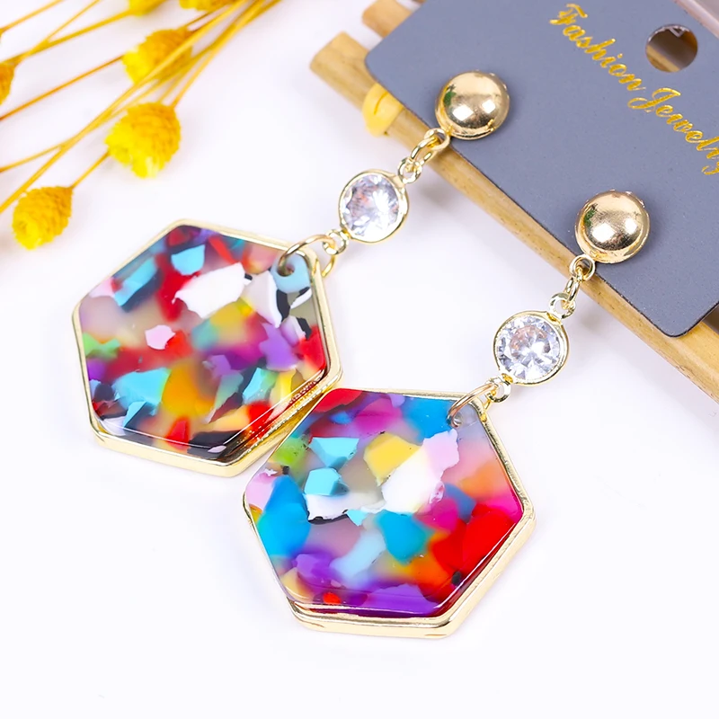 Agustina Bohemian New Lady Jewelry Party Korean Acrylic Diamond Fashion Earrings Girl Triangle Inlaid Earrings, Colorful
Agustina Bohemian New Lady Jewelry Party Korean Acrylic Diamond Fashion Earrings Girl Triangle Inlaid Earrings, Colorful
