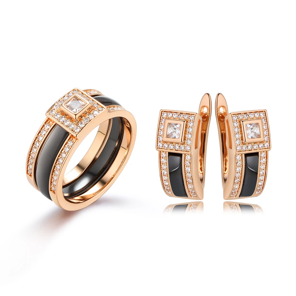 QSY Cermaic Jewelry Delicate Ceramic Ring Earring With Shining Zircon Turkish Jewelry
QSY Cermaic Jewelry Delicate Ceramic Ring Earring With Shining Zircon Turkish Jewelry