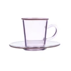 Competitive pyrex color drinking coffee with handle mug single wall glass cup