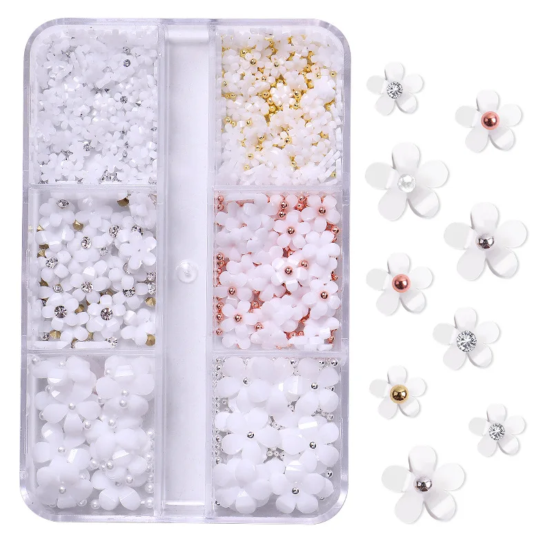 6 Grid Nail Decorations Colorful Acrylic Flowers Manicure3D Flowers Embossed Manicure With RhinestoneNail Accessories Kit.
6 Grid Nail Decorations Colorful Acrylic Flowers Manicure3D Flowers Embossed Manicure With RhinestoneNail Accessories Kit.