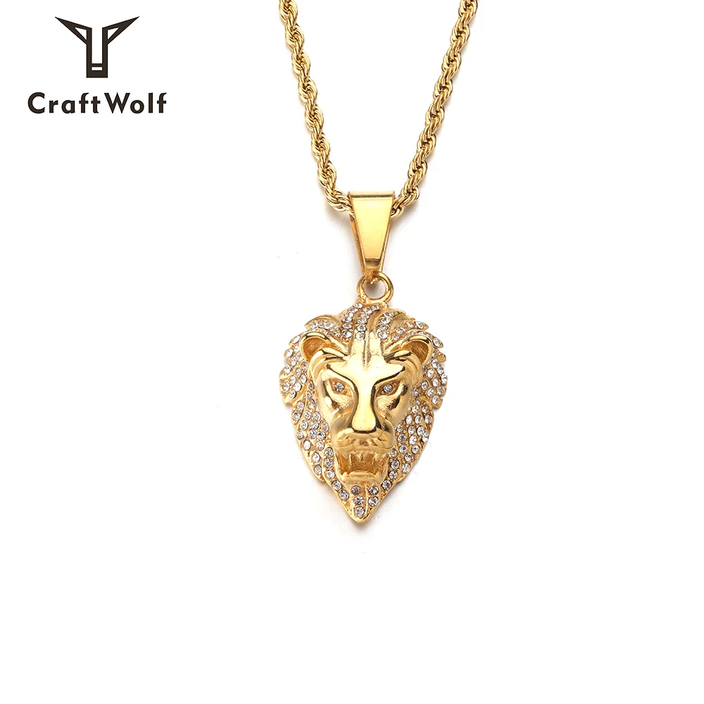 Craft Wolf custom minimalist Jewelry 18K gold plated stone gem Rhinestone tennis Zircon crystal Animal Lion charm Necklace
Craft Wolf custom minimalist Jewelry 18K gold plated stone gem Rhinestone tennis Zircon crystal Animal Lion charm Necklace