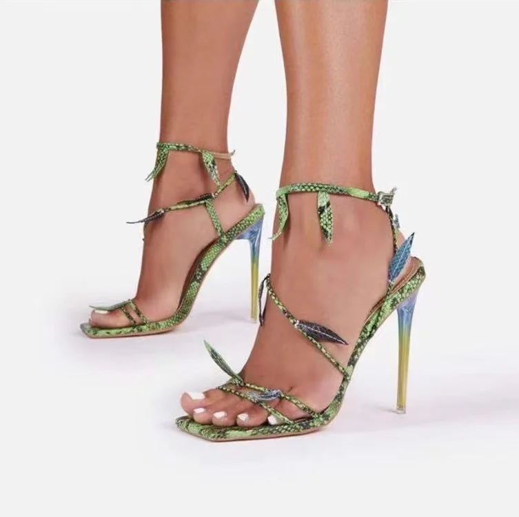 2021 Fashion Snake Skin Summer Sandals Lace Up Cross-tied Peep Toe High Heel Ankle Strap Net Surface Hollow Out Party Sandals, 2 colors
2021 Fashion Snake Skin Summer Sandals Lace Up Cross-tied Peep Toe High Heel Ankle Strap Net Surface Hollow Out Party Sandals, 2 colors