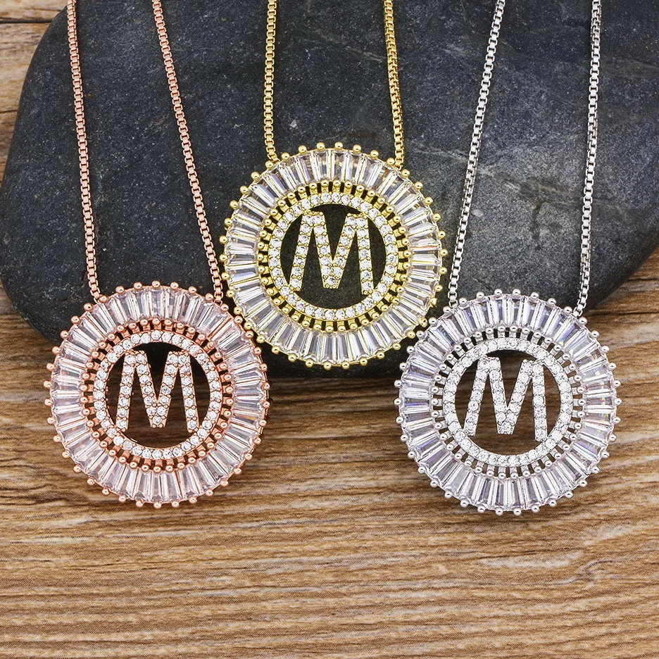 Copper White Cubic Zirconia Diamond 26 Alphabet Letter Charm Pendant Necklaces A-Z Initial Charm Chain Necklace for Women
Copper White Cubic Zirconia Diamond 26 Alphabet Letter Charm Pendant Necklaces A-Z Initial Charm Chain Necklace for Women