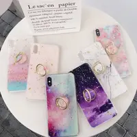 

Starry Marble Epoxy Phone Case Phone Cover TPU PC Accessories Mobile Case for iphone x/xs max/Xr With Stand