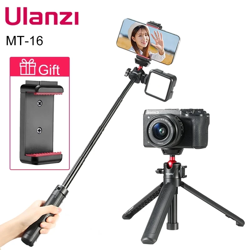 

Ulanzi MT-16 Extend Tablet Tripod with Cold Shoe for Microphone VL49 LED Light Smartphone SLR Camera Vlog Tripod for Sony Canon