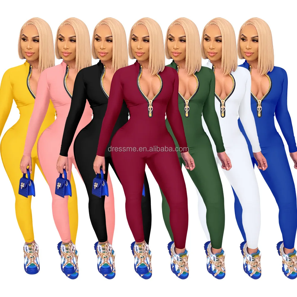 MT218-2655 2021 Autumn Women's Long Sleeve Jumpsuit Front Zipper Solid Color Skinny Women's Jogging Jumpsuit
MT218-2655 2021 Autumn Women's Long Sleeve Jumpsuit Front Zipper Solid Color Skinny Women's Jogging Jumpsuit