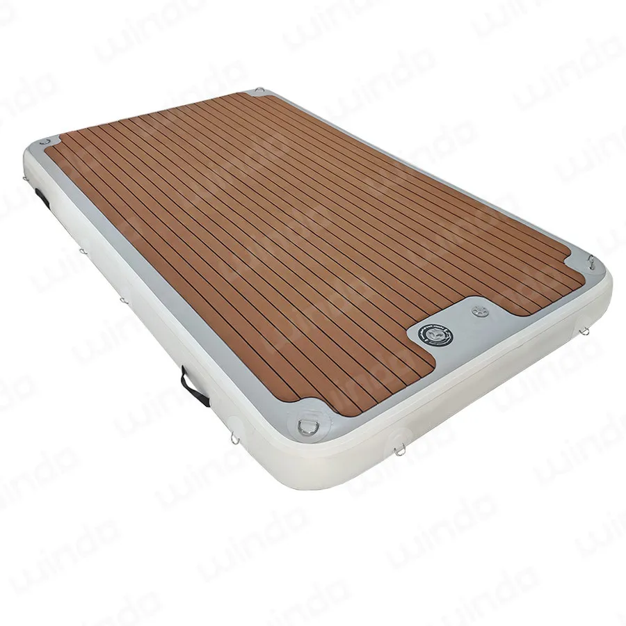 Drop stitch PVC Teak Air Raft fishing water floating jet ski yacht pad dock island inflatable platform
Drop stitch PVC Teak Air Raft fishing water floating jet ski yacht pad dock island inflatable platform