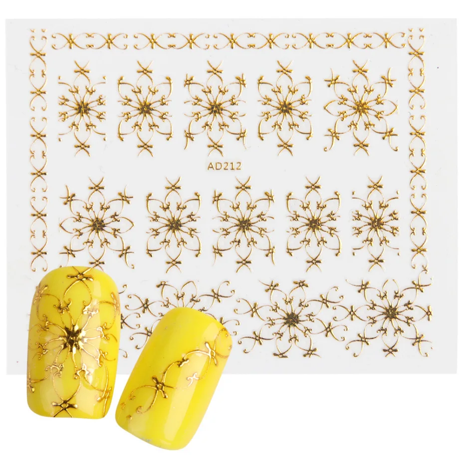 Luxury 3D Flower Bronzing Gold Stamp Nail Art Sticker Shinny Nail Vine Decals Overlay Nail Art Tattoo Golden Adhesive
Luxury 3D Flower Bronzing Gold Stamp Nail Art Sticker Shinny Nail Vine Decals Overlay Nail Art Tattoo Golden Adhesive