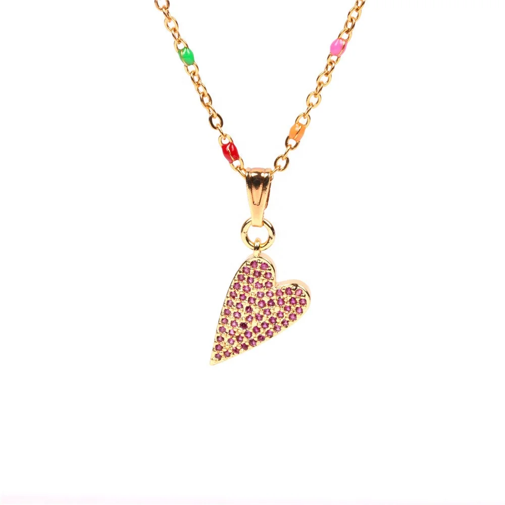 Sister Mother Gift Jewelry Women Accessories CZ Heart Necklace Rainbow Dainty Necklace Custom Open Heart Necklace
Sister Mother Gift Jewelry Women Accessories CZ Heart Necklace Rainbow Dainty Necklace Custom Open Heart Necklace