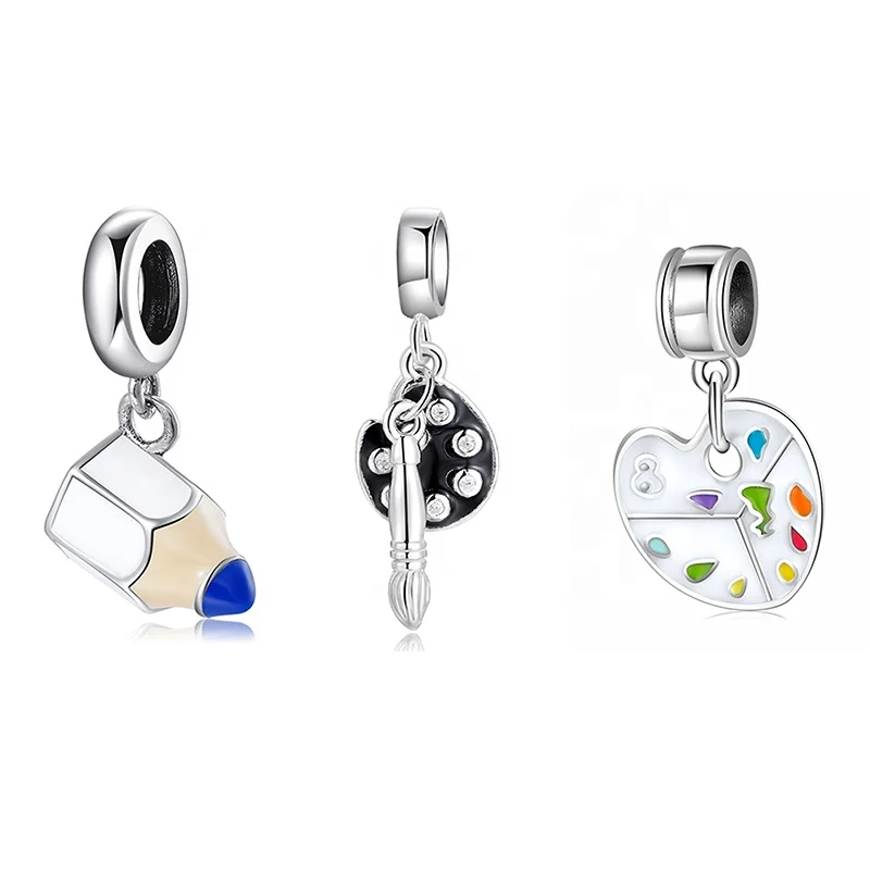 Real 925 sterling silver White and colorful Palette enamel Pendant fashion charm Designer DIY for bracelet jewelry Accessories
Real 925 sterling silver White and colorful Palette enamel Pendant fashion charm Designer DIY for bracelet jewelry Accessories