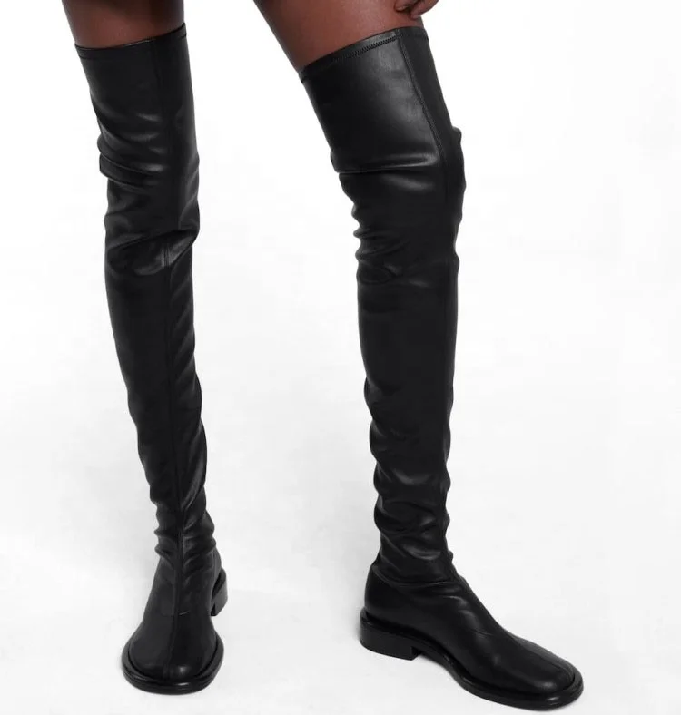 2021 New Style Wholesale Big Round Toe Low Chunky Heel Boots Stretch Fabric Women Over Knee High Heel Black Thigh High Boots
2021 New Style Wholesale Big Round Toe Low Chunky Heel Boots Stretch Fabric Women Over Knee High Heel Black Thigh High Boots