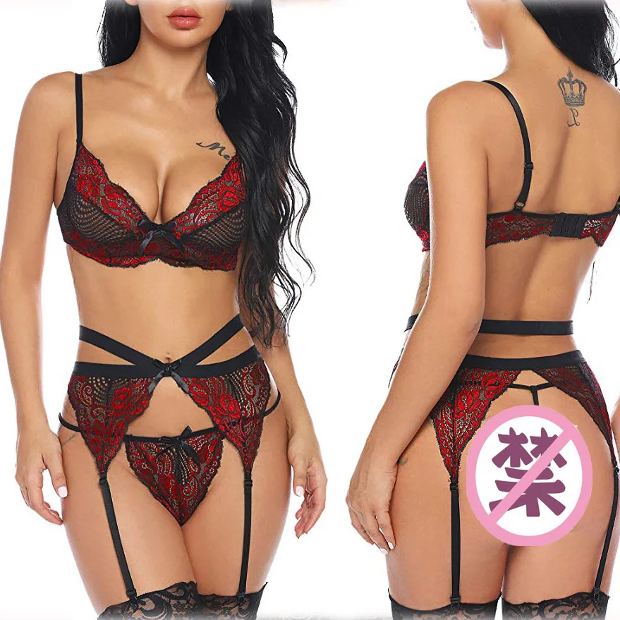 girls Sexy lingerie hollow lace sexy ultra-thin women's three-piece hot lingerie suit, Picture shown
girls Sexy lingerie hollow lace sexy ultra-thin women's three-piece hot lingerie suit, Picture shown
