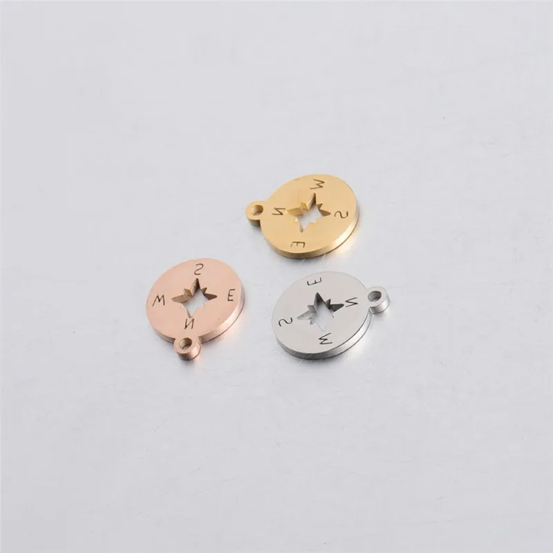 Fashionable stainless steel three-color compass charm pendant beads suitable for women's bracelet jewelry making DIY accessories
Fashionable stainless steel three-color compass charm pendant beads suitable for women's bracelet jewelry making DIY accessories
