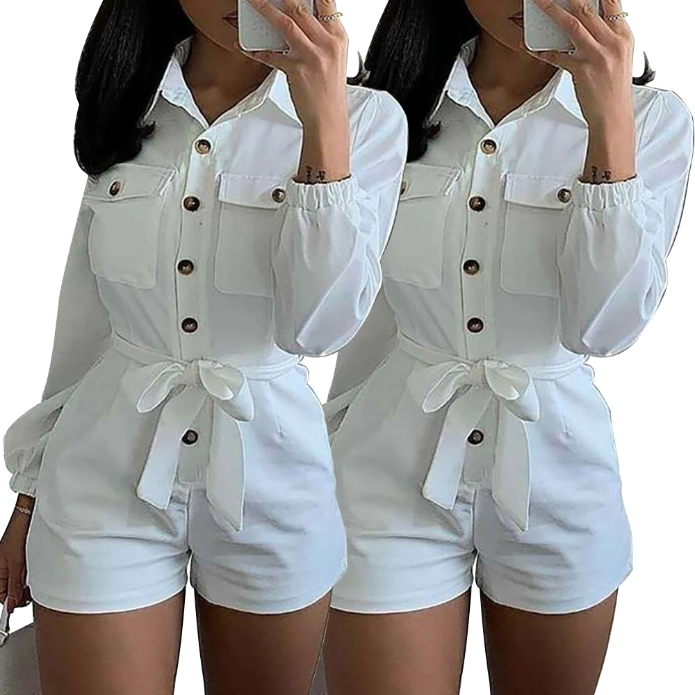 Summer Womens 2xl One Piece Jumpsuits Fashion long Sleeve shorts Plus Size Woven Rompers 2021 formal cargo Jumpsuit For Women
Summer Womens 2xl One Piece Jumpsuits Fashion long Sleeve shorts Plus Size Woven Rompers 2021 formal cargo Jumpsuit For Women