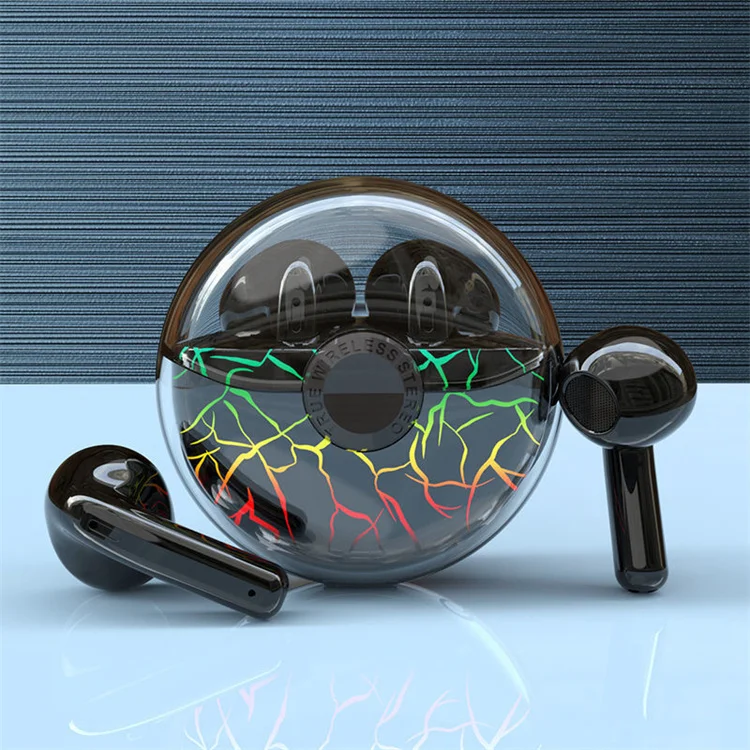 New arrival color crack breathing light smart touch control sport tws wireless gaming headsets magnetic earphones, Black 
New arrival color crack breathing light smart touch control sport tws wireless gaming headsets magnetic earphones, Black