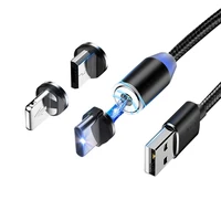 Nylon Braided Micro USB Connector Usb-c Data Led Adapter Cord 3 in 1 Charger Usb C Type Magnetic Charging Cable
Nylon Braided Micro USB Connector Usb-c Data Led Adapter Cord 3 in 1 Charger Usb C Type Magnetic Charging Cable