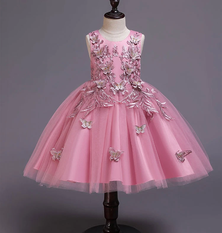 Kids Dresses Girls Party Lace Floral Baby Dressing Gown Children Dress Appliqued Butterfly Ball Gown Baby Girl Formal Wear, 6 colors
Kids Dresses Girls Party Lace Floral Baby Dressing Gown Children Dress Appliqued Butterfly Ball Gown Baby Girl Formal Wear, 6 colors