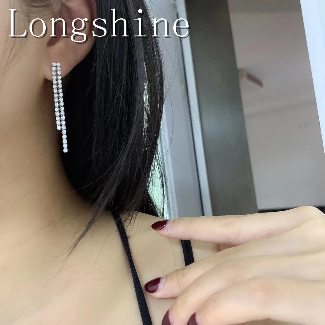 Exquisite Design Delicate Tennis Shape Shining Earring Diamond Luxury Style Eardrop For Women, White
Exquisite Design Delicate Tennis Shape Shining Earring Diamond Luxury Style Eardrop For Women, White