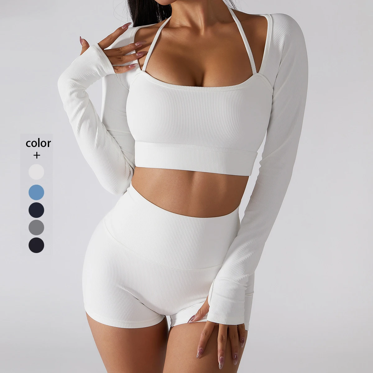 2022 Ribbed sport wear clothing bra vest leggings fitness yoga pants gym wear set for women
2022 Ribbed sport wear clothing bra vest leggings fitness yoga pants gym wear set for women