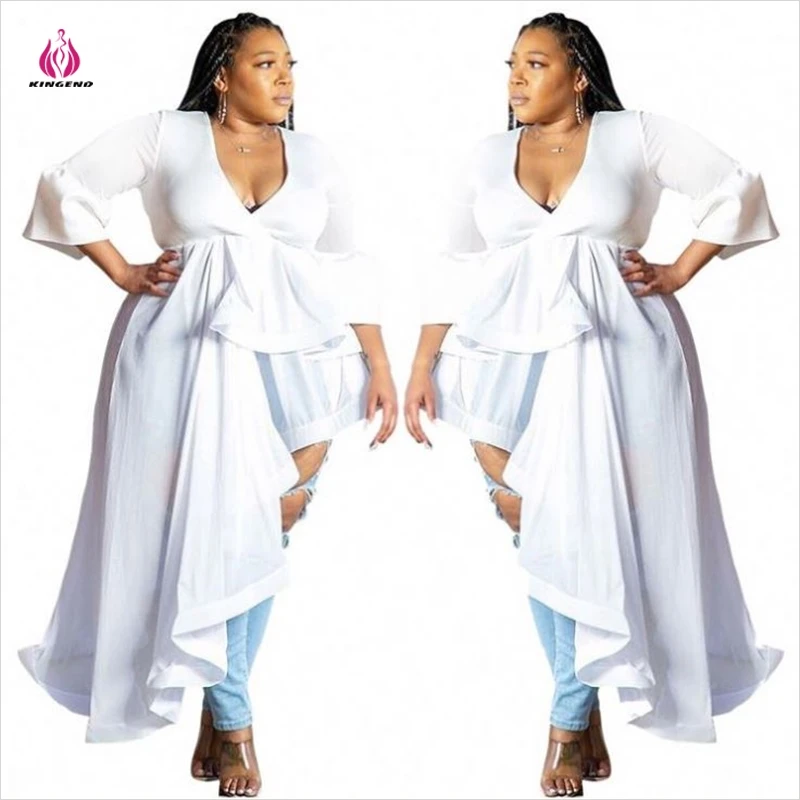 Kg3651 Casual Fashion V Neck White Asymmetrical Maxi Dress Ladies Clothing 2021 Women Plus Size
Kg3651 Casual Fashion V Neck White Asymmetrical Maxi Dress Ladies Clothing 2021 Women Plus Size