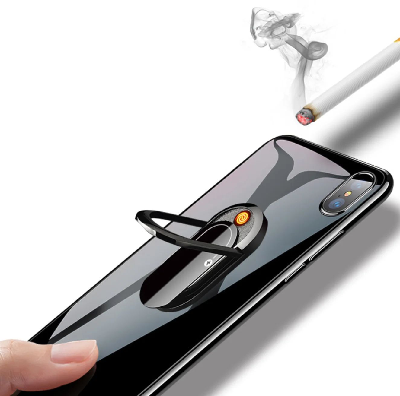 Logo customized mobile phone holder electric wire lighter Finger button cigarette rechargeable USB electric lighter
Logo customized mobile phone holder electric wire lighter Finger button cigarette rechargeable USB electric lighter