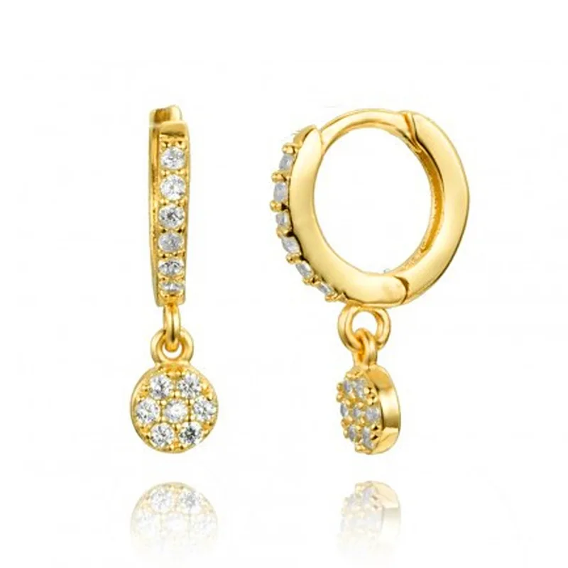 QIANZUYIN Fashion Gold Plated Silver 925 Earrings Diamond Zircon Hoop Earring For Girl, 18k gold
QIANZUYIN Fashion Gold Plated Silver 925 Earrings Diamond Zircon Hoop Earring For Girl, 18k gold