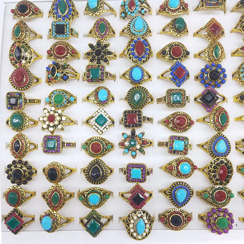 PUSHI Latest design charm Jewelry Accessories Boho Ring Woman color stone vintage ring mixed lot rings bulk
PUSHI Latest design charm Jewelry Accessories Boho Ring Woman color stone vintage ring mixed lot rings bulk