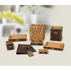 Pu leather guest room hotel serving tray hotel coffee tea tray set