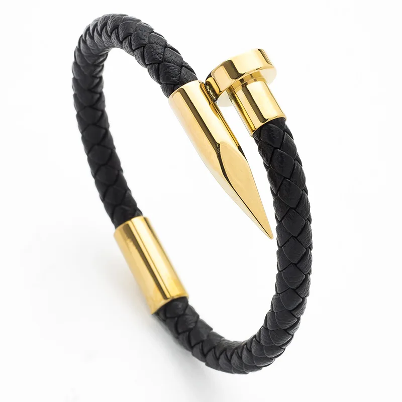 Bestone Wholesale High Quality Custom Logo Stainless Steel Charm Magnet Clasp Leather Bracelet Men
Bestone Wholesale High Quality Custom Logo Stainless Steel Charm Magnet Clasp Leather Bracelet Men