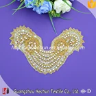 Caps Wedding Applique HC-1650 Hechun Good Price Crystal Bridal Lace Applique For Wedding Veil