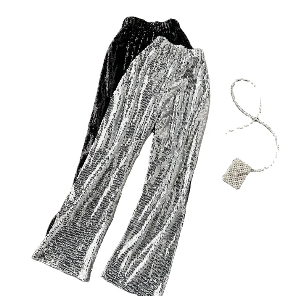 New 2024 Korean Fashion Solid Color Sequins Pants Women Evening Party Trousers Clothing Wholesale
New 2024 Korean Fashion Solid Color Sequins Pants Women Evening Party Trousers Clothing Wholesale