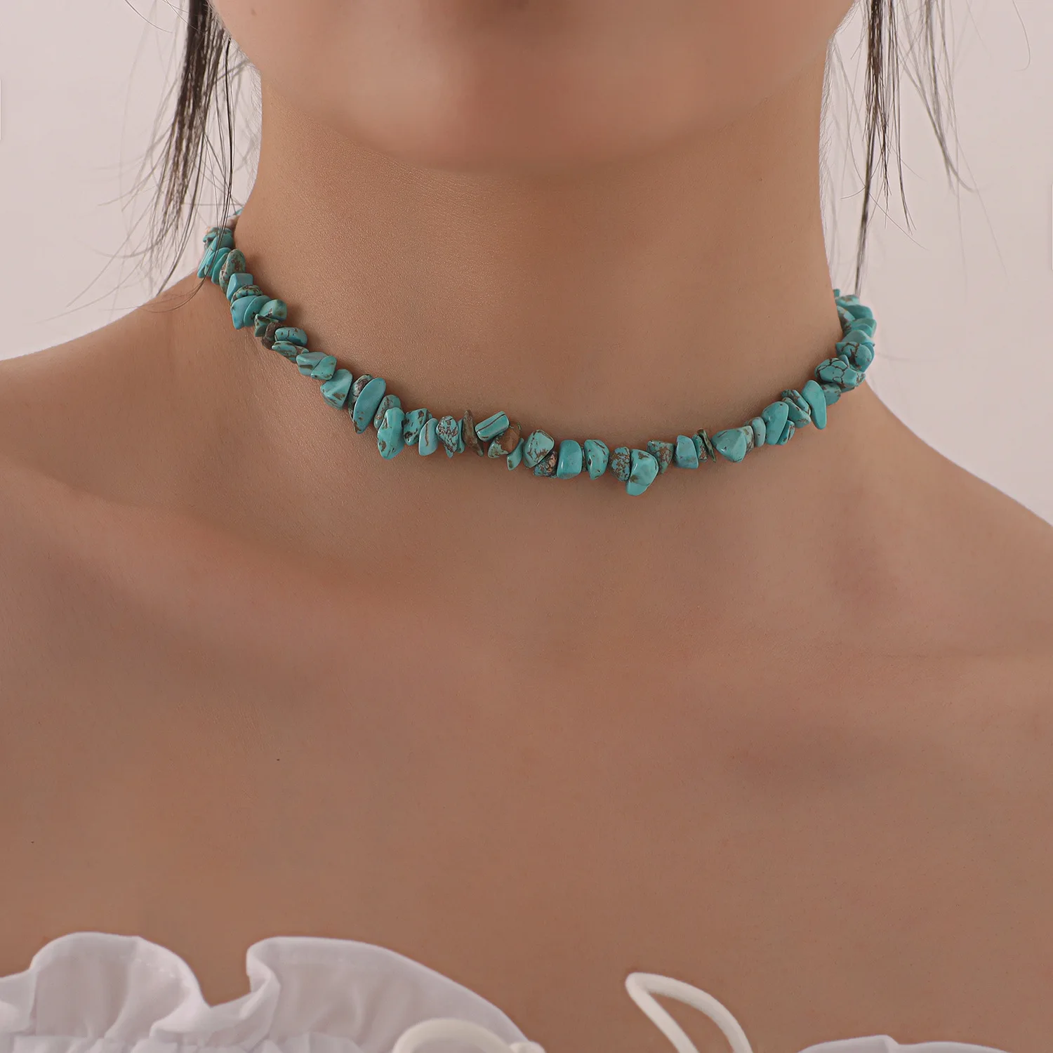 Boho Vintage Natural Stones Necklaces for Women Trendy Turquoises Malachite Gravels Colorful Chokers Jewelry
Boho Vintage Natural Stones Necklaces for Women Trendy Turquoises Malachite Gravels Colorful Chokers Jewelry