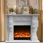 China Natural artificial marble fireplace surround