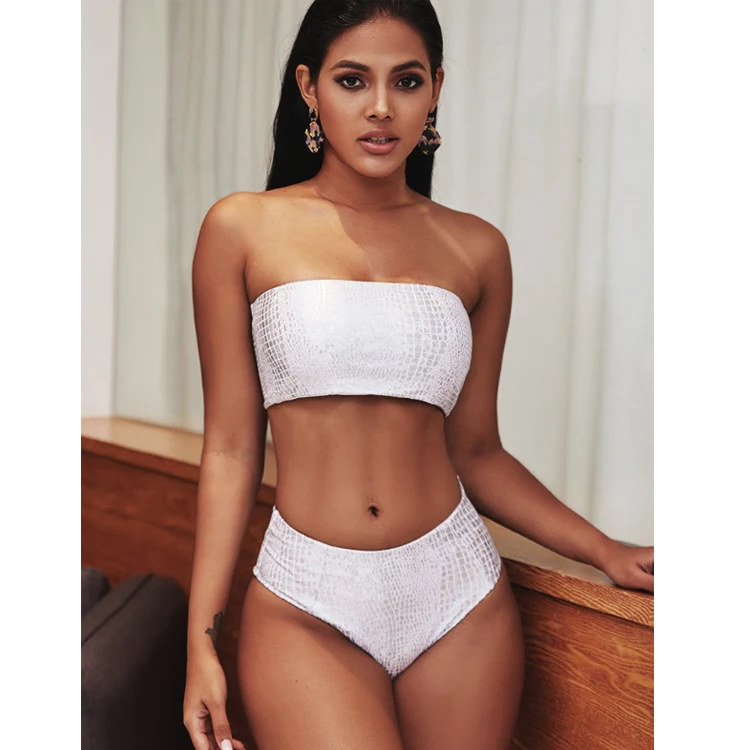 2020 tube top swimsuit new sexy snake pattern colorful Silver light reflection bikini
2020 tube top swimsuit new sexy snake pattern colorful Silver light reflection bikini