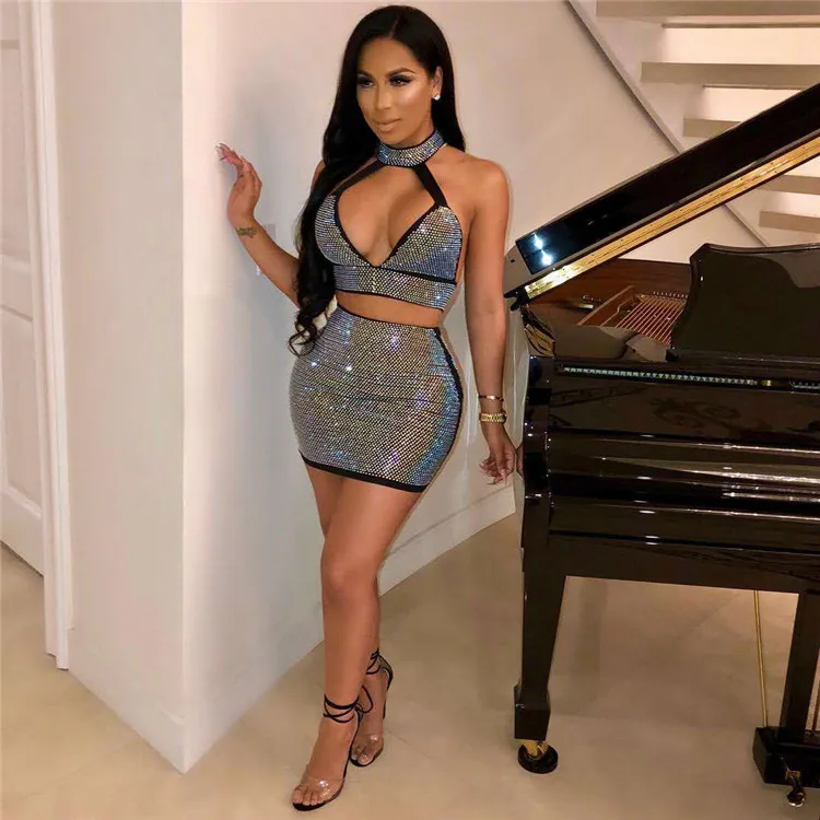 2021 Crystal Diamond Summer Dress Sexy Party Club Rhinestone Dresses Women Halter Vintage Dress, As picture or customized make
2021 Crystal Diamond Summer Dress Sexy Party Club Rhinestone Dresses Women Halter Vintage Dress, As picture or customized make