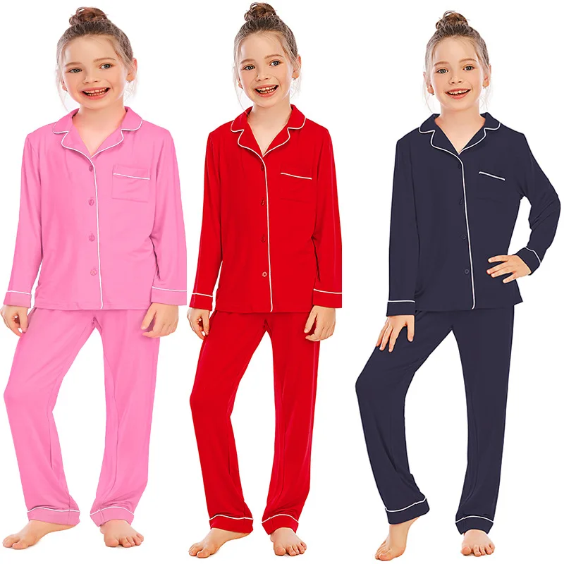 Silk Pajama Set Long Sleep Wear Boys Girls Kids Custom Pajamas Baby Clothes Summer Fall Night Gowns Girls' Sleepwear, As show / custom colors
Silk Pajama Set Long Sleep Wear Boys Girls Kids Custom Pajamas Baby Clothes Summer Fall Night Gowns Girls' Sleepwear, As show / custom colors