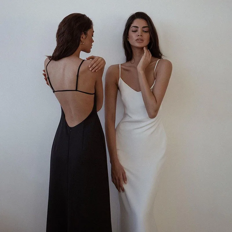 Taobao Online 2021 Summer New Style Halter Dress Silky Backless Suspender V-Neck Elegant Midi Dress Clothing Womens
Taobao Online 2021 Summer New Style Halter Dress Silky Backless Suspender V-Neck Elegant Midi Dress Clothing Womens