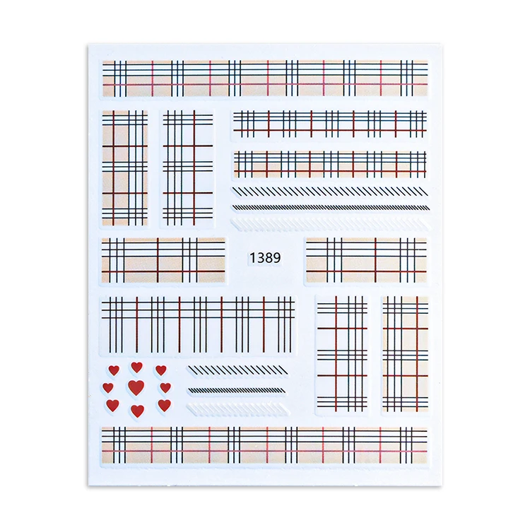 2021 New Checkered Nail sticker Stripe Nail sticker Checkerboard pattern nail decorations 1385-1390, Colorful
2021 New Checkered Nail sticker Stripe Nail sticker Checkerboard pattern nail decorations 1385-1390, Colorful