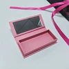 G502 Make Your Own Eyelash Box, Custom Made Extension Personalized Pink Mink Lash Packaging With Mirror