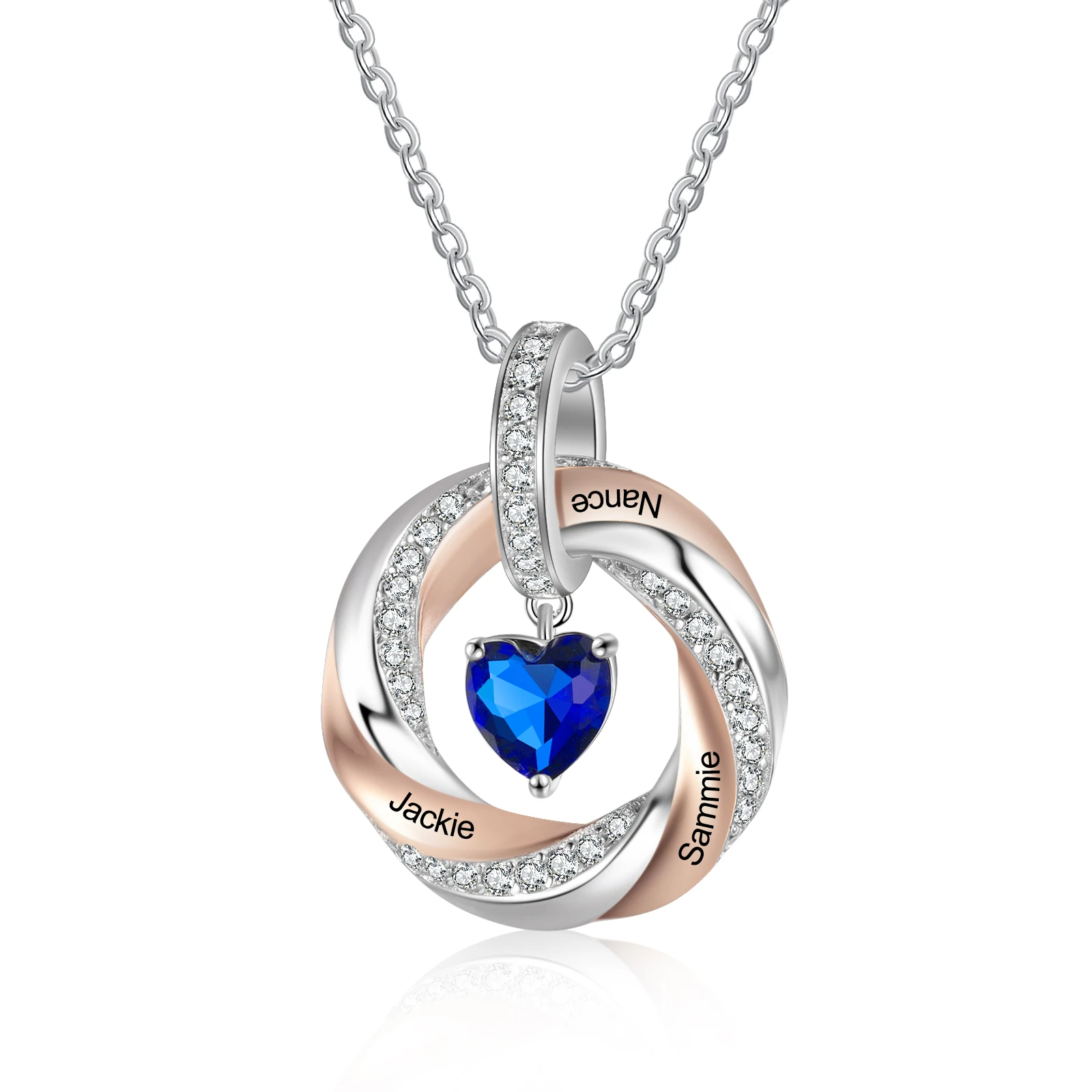 Custom Engraved 3 Names Pendant Necklace For Women Personalized Birthstones Necklace Collares, Silver plated
Custom Engraved 3 Names Pendant Necklace For Women Personalized Birthstones Necklace Collares, Silver plated