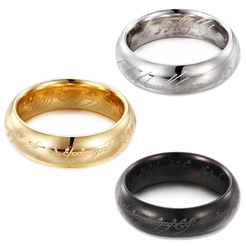 Fashion Stainless Steel One Ring of Power Gold Color Wedding Ring Lovers Women Men Wholesale
Fashion Stainless Steel One Ring of Power Gold Color Wedding Ring Lovers Women Men Wholesale