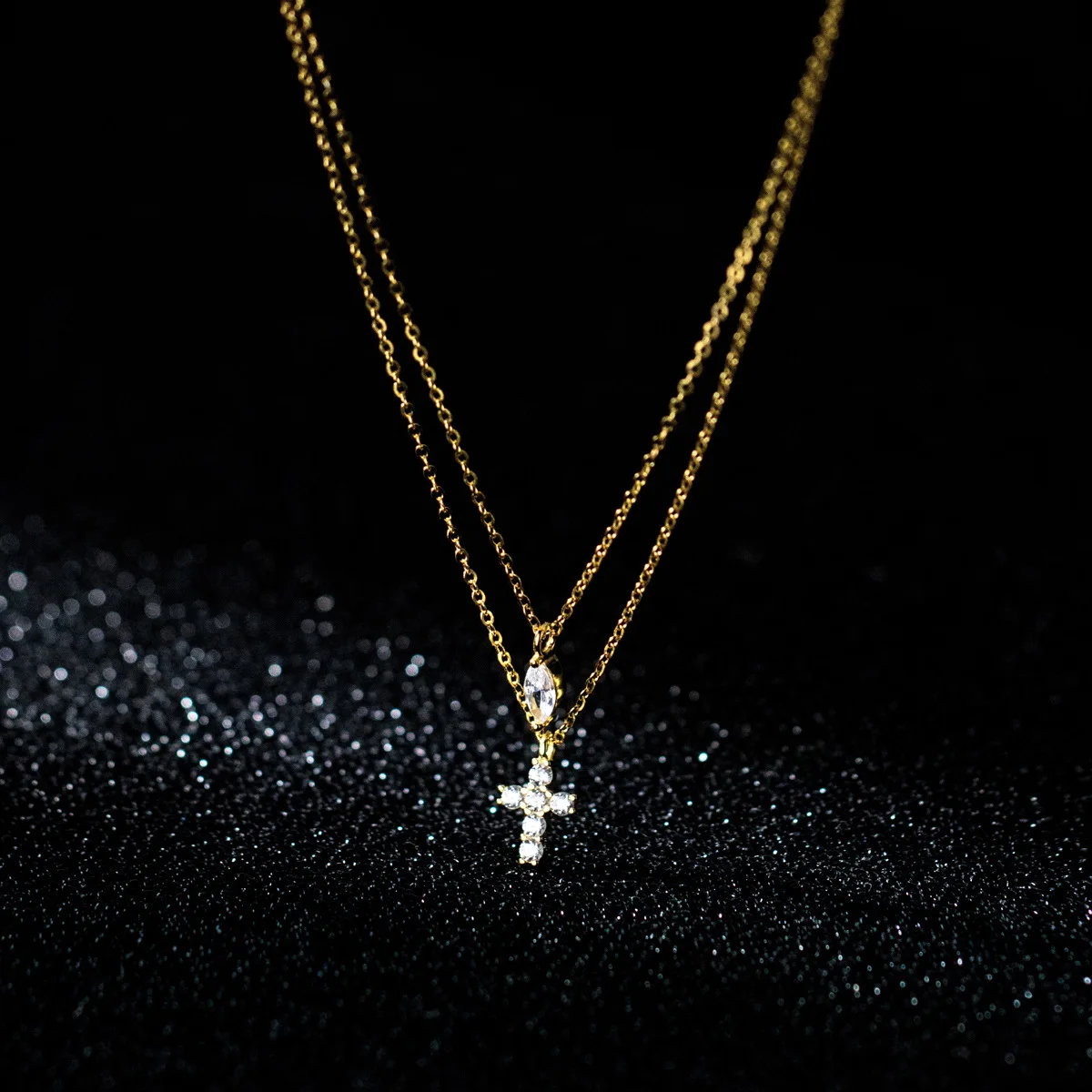 fashion jewelry 925 sterling silver cross drop pendant star diamond tassel chain gold plated necklaces for women
fashion jewelry 925 sterling silver cross drop pendant star diamond tassel chain gold plated necklaces for women