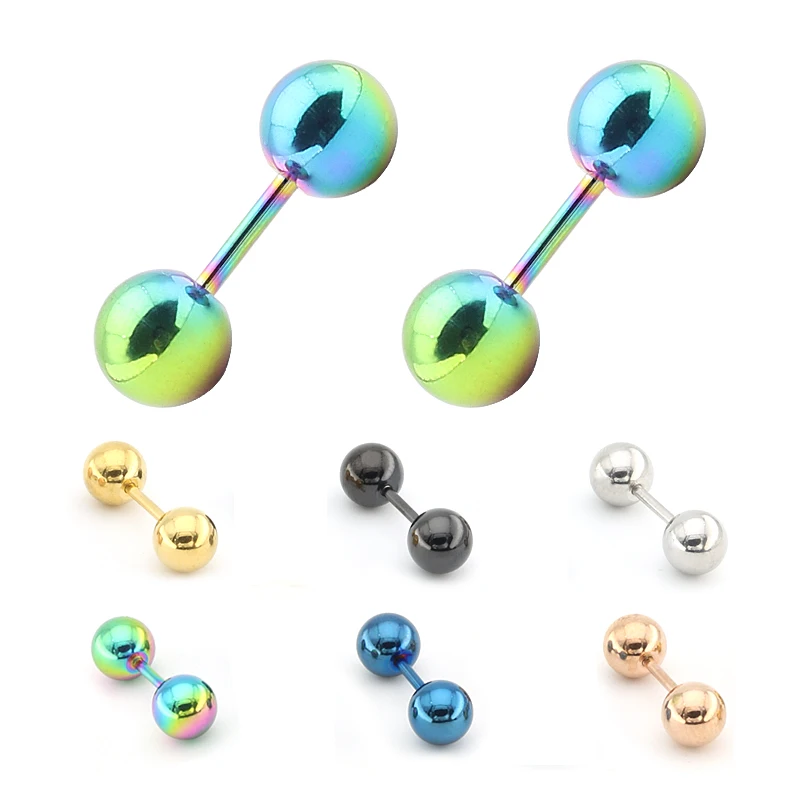 2020 fashion colorful Small ball stud earrings screw threader black gold Body piercing titanium steel daily wear baby earrings, Silver black gold
2020 fashion colorful Small ball stud earrings screw threader black gold Body piercing titanium steel daily wear baby earrings, Silver black gold