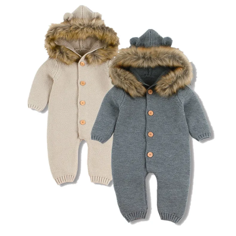 Ready to ship baby kids winter knitted romper newborn baby winter warm overall fur hooded coverall, Picture shows
Ready to ship baby kids winter knitted romper newborn baby winter warm overall fur hooded coverall, Picture shows