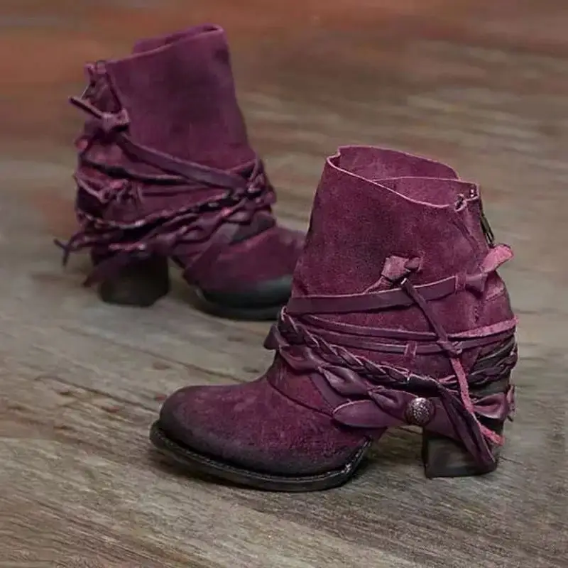 Wholesale Fashion Boots Waterproof Retro Leather Lace Up Chunky Heel Ankle Boots Winter women's boots, Customized color
Wholesale Fashion Boots Waterproof Retro Leather Lace Up Chunky Heel Ankle Boots Winter women's boots, Customized color