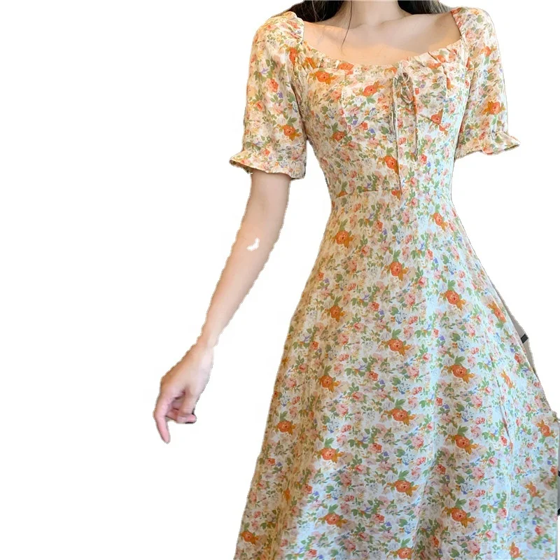 2021 new salty and sweet long skirt, waist and thin, goddess model French fairy floral dress summer casual dresses girl dress, Green, apricot
2021 new salty and sweet long skirt, waist and thin, goddess model French fairy floral dress summer casual dresses girl dress, Green, apricot