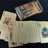 Gold Playing Cards Waterproof PVC Poker Deck of Cards for Party Game Classic Magic Tricks Tool Plastic Poker Cards