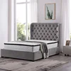 hot sale new style design king queen double size folding fabric bed frame headboards for room furniture with storage