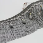 High quality craft macrame leather tassel and fringe for sofas carpets trim