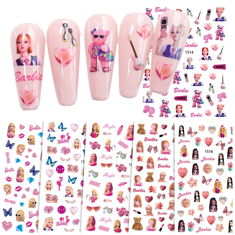 1511-1416 Wholesale Nail Art Supplies Adhesive Cartoon Pink Barbie Figure Print Nail Art Stickers and Decals
1511-1416 Wholesale Nail Art Supplies Adhesive Cartoon Pink Barbie Figure Print Nail Art Stickers and Decals